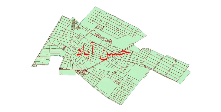 دانلود نقشه شیپ فایل شبکه معابر شهر حسن آباد تهران