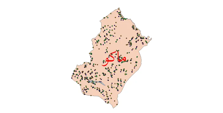 شیپ فایل جمعیت نقاط شهری و روستایی شهرستان ماکو از سال 1335 تا 1395