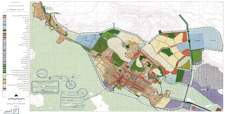 نقشه کاربری اراضی شهر شهرکرد | با کیفیت بالا