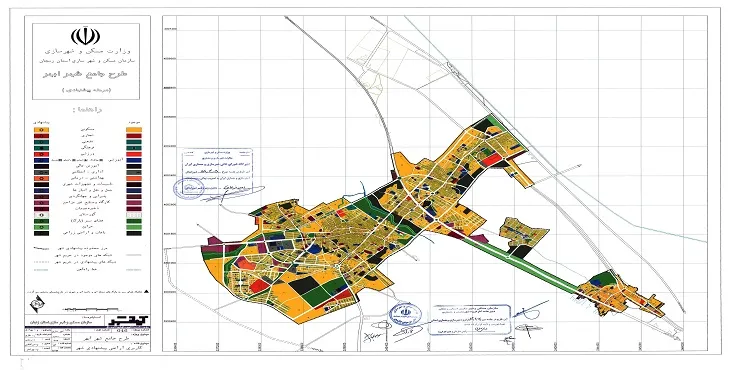 نقشه کاربری اراضی شهر ابهر | با کیفیت بالا