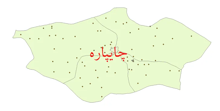 شیپ فایل تقسیمات سیاسی شهرستان چایپاره + فایل pdf