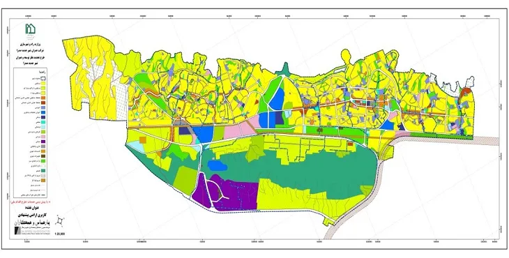 دانلود نقشه کاربری اراضی شهر جدید صدرا | وضع موجود+پیشنهادی