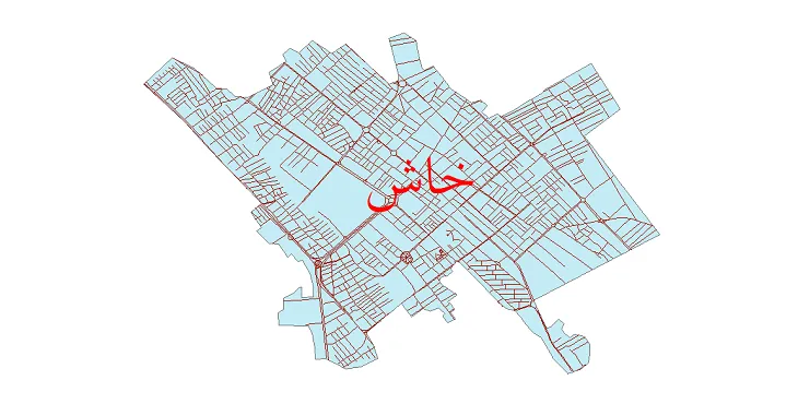جدیدترین نقشه شیپ فایل شبکه معابر شهر خاش + pdf