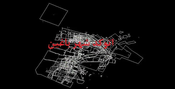 نقشه اتوکد شهر باغین