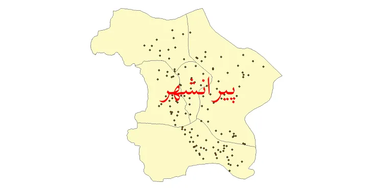 شیپ فایل تقسیمات سیاسی شهرستان پیرانشهر + فایل pdf