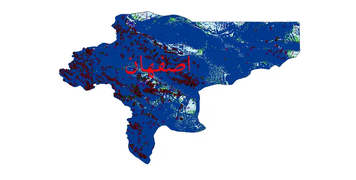 دانلود نقشه های شیپ فایل استان اصفهان + کاملترین لایه GIS