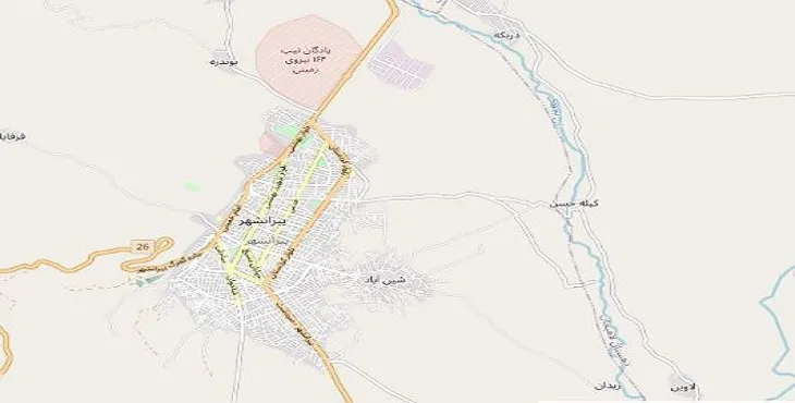 جدیدترین نقشه pdf شهر پیرانشهر