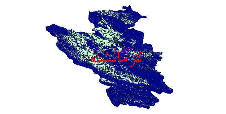 جدیدترین نقشه های شیپ فایل شهرستان کرمانشاه